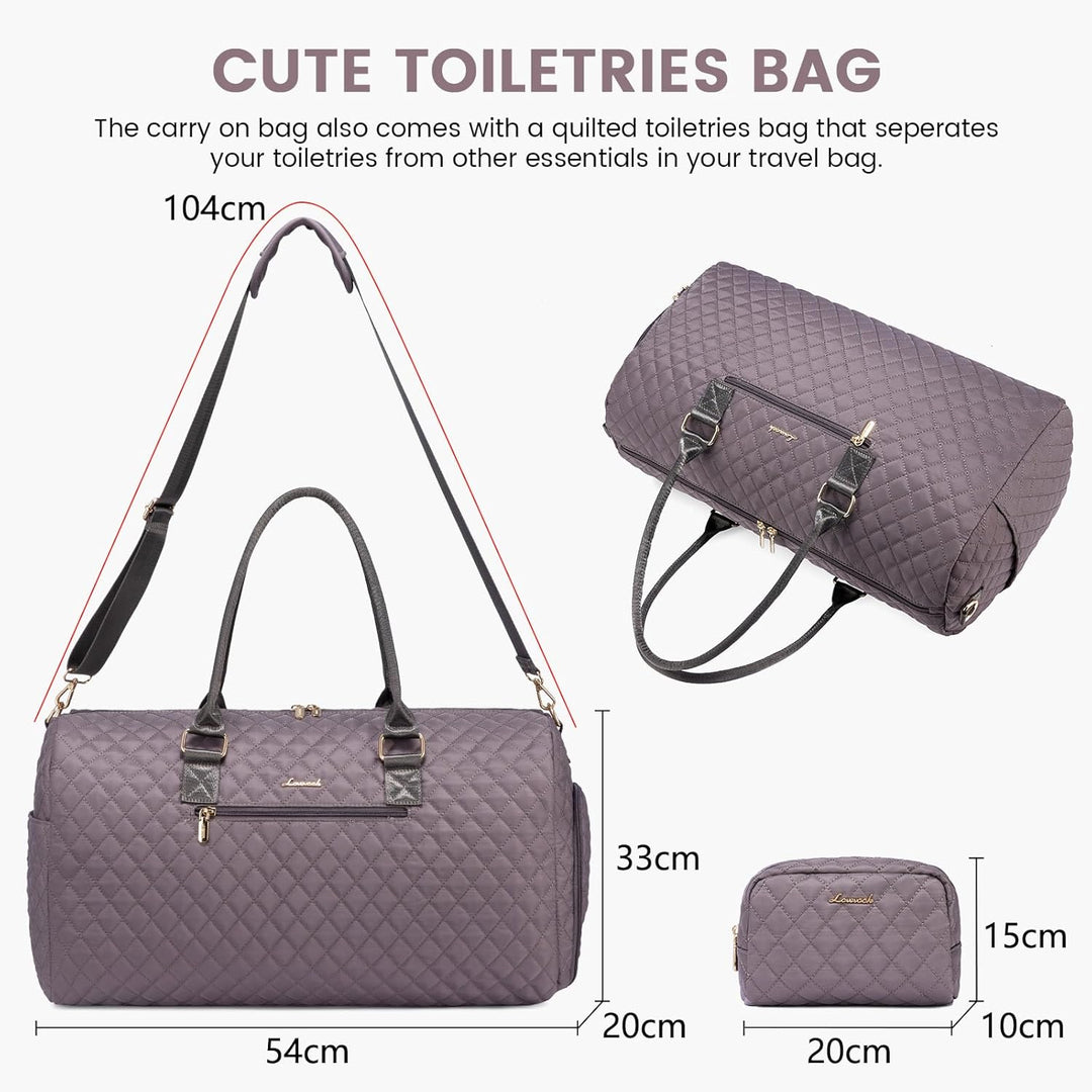 LOVEVOOK Sporttasche Reisetasche Damen, Weekender Travel Kliniktasche Geburt mit Kulturtasche Schuhf