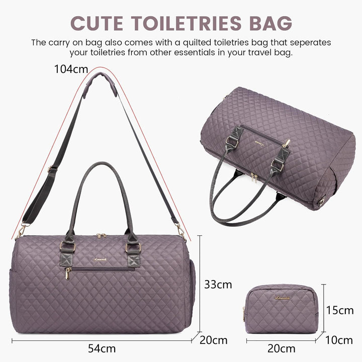 LOVEVOOK Sporttasche Reisetasche Damen, Weekender Travel Kliniktasche Geburt mit Kulturtasche Schuhf