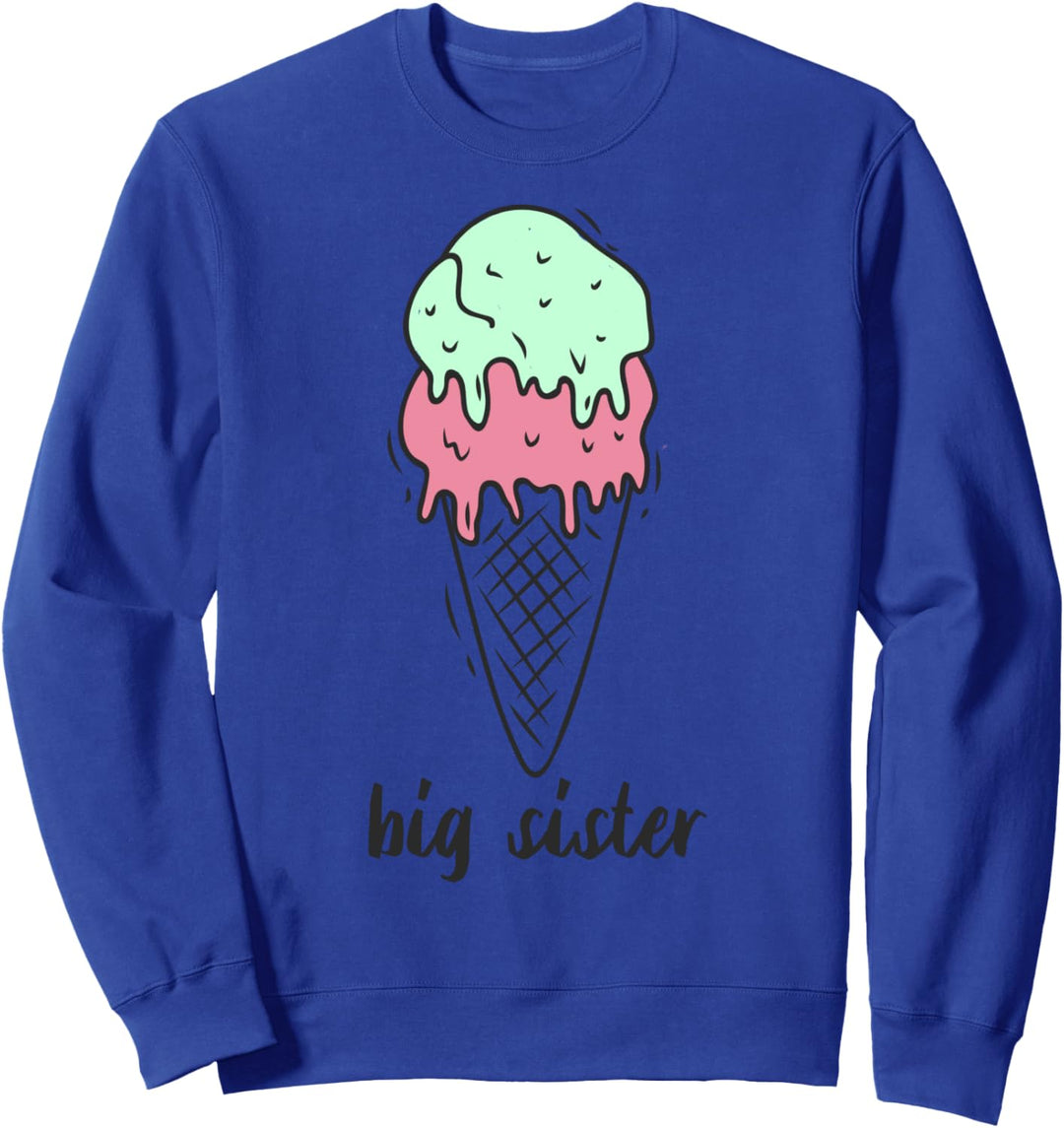 Big Sister Double Ice Cream Scoop Sketch Sweatshirt