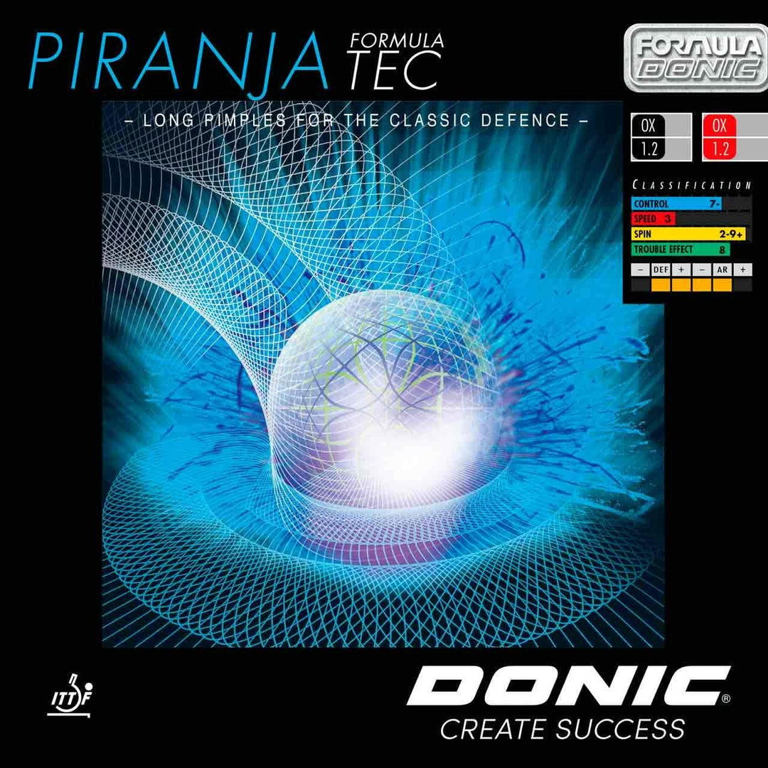 Donic Belag Piranja Formula Tec rot 1,2 mm, rot 1,2 mm