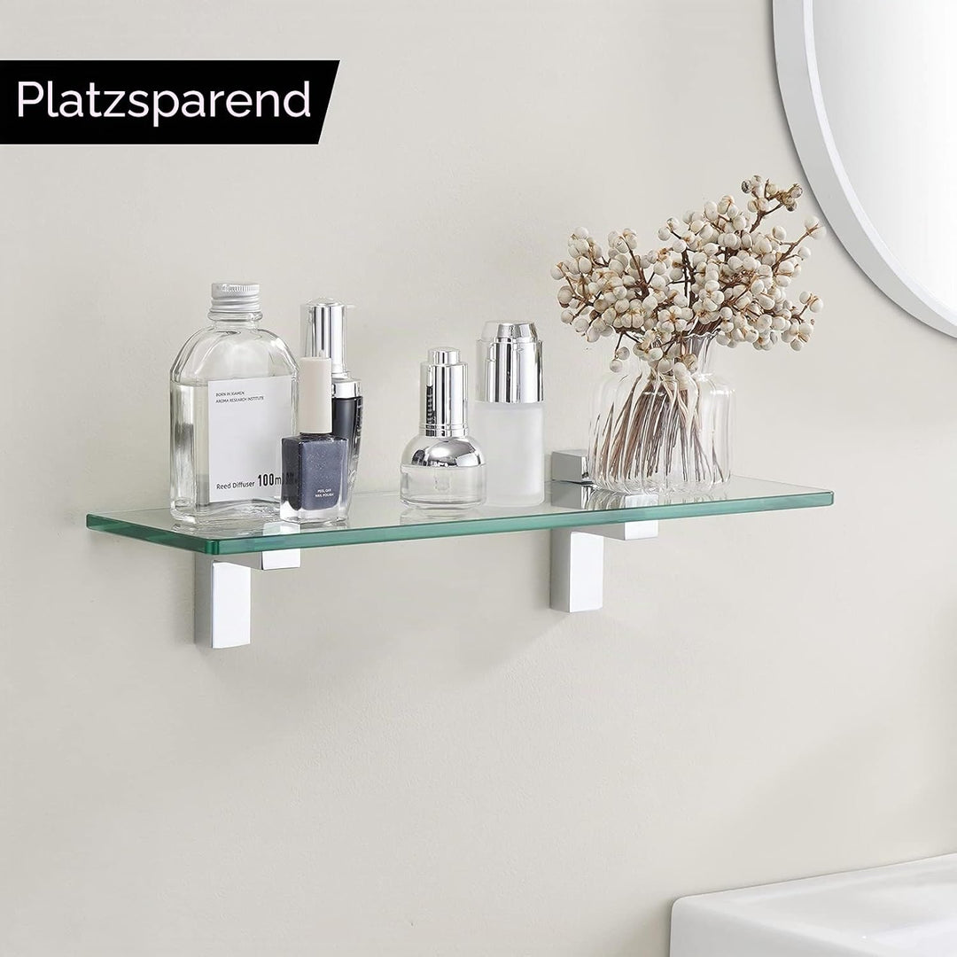 KES Duschregal Glasregal Duschablage Bad Glasablage 8mm Dusche Glas Ablage Badezimmer Wandregal mit