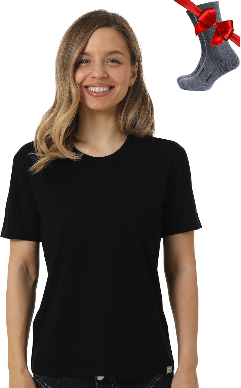 Merino.tech Merinowolle T-Shirt Damen - 100% Merinowolle Leichte Basisschicht Damen Kurzarm T-Shirt