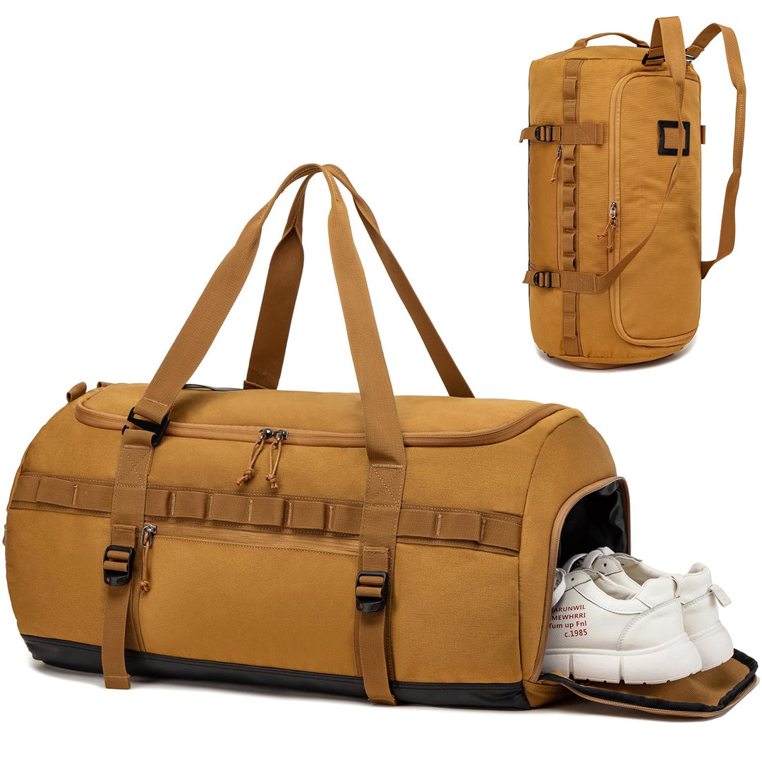 Sporttasche & Reisetasche 60L Gross Trainingstasche Herren Damen mit Schuhfach & Rucksack-Funktion L