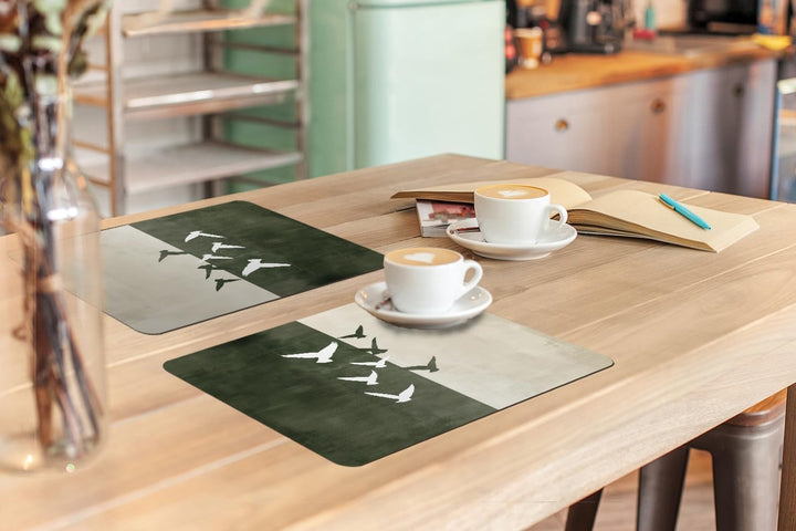 KitchenYeah© Platzsets Abwaschbar 6-Teilig 45x30 cm Tischsets Platzdeckchen rutschfeste Platzset Unt