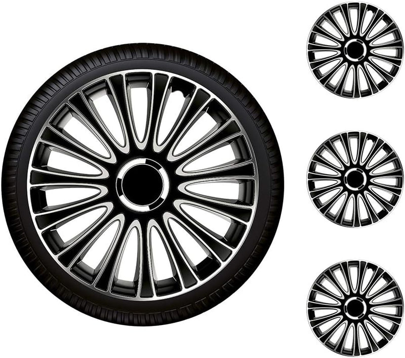 Petex LeMans Pro. 2-fach lackiert. Material: ABS. Farbe: Schwarz. 16" Zoll. (4 x Universal Radzierbl