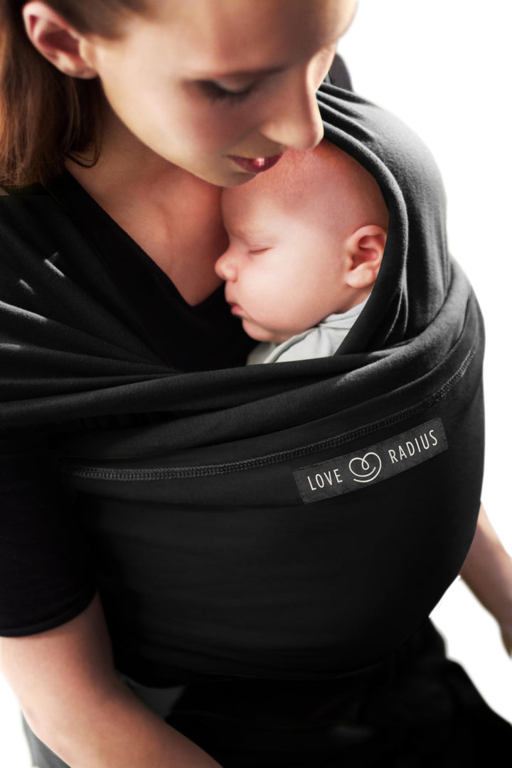 Je Porte Mon Bébé Original Babytrage Schal Noir poche Noire, Noir poche Noire