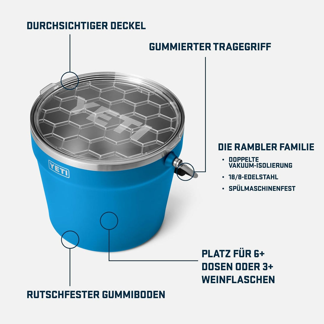 YETI Rambler Getränkekübel Mit Deckel, Key Lime, 7.6 L, Key Lime