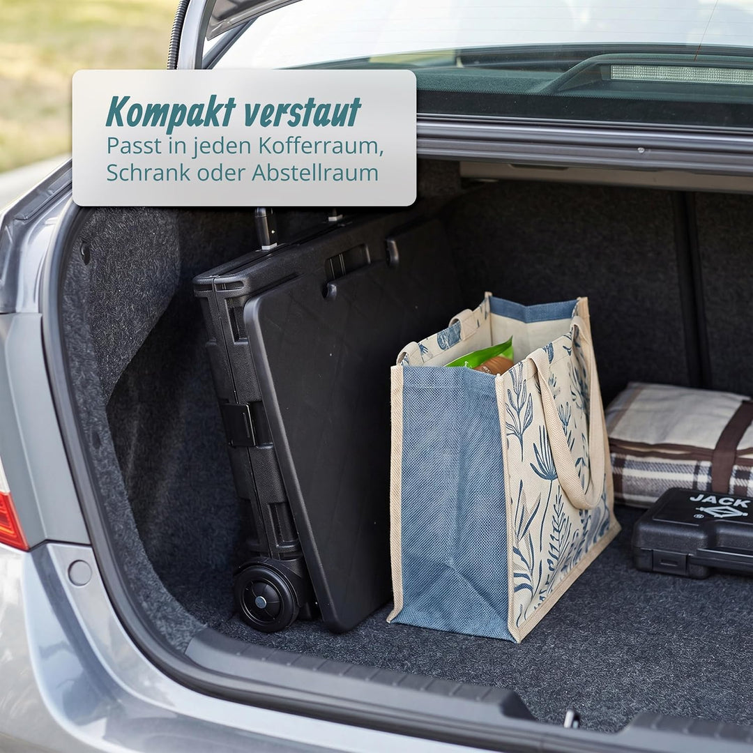 Relaxdays Einkaufstrolley, Klappbar, Einkaufsroller bis 35 kg, Verstellbarer Griff, Mit Rollen, HBT: