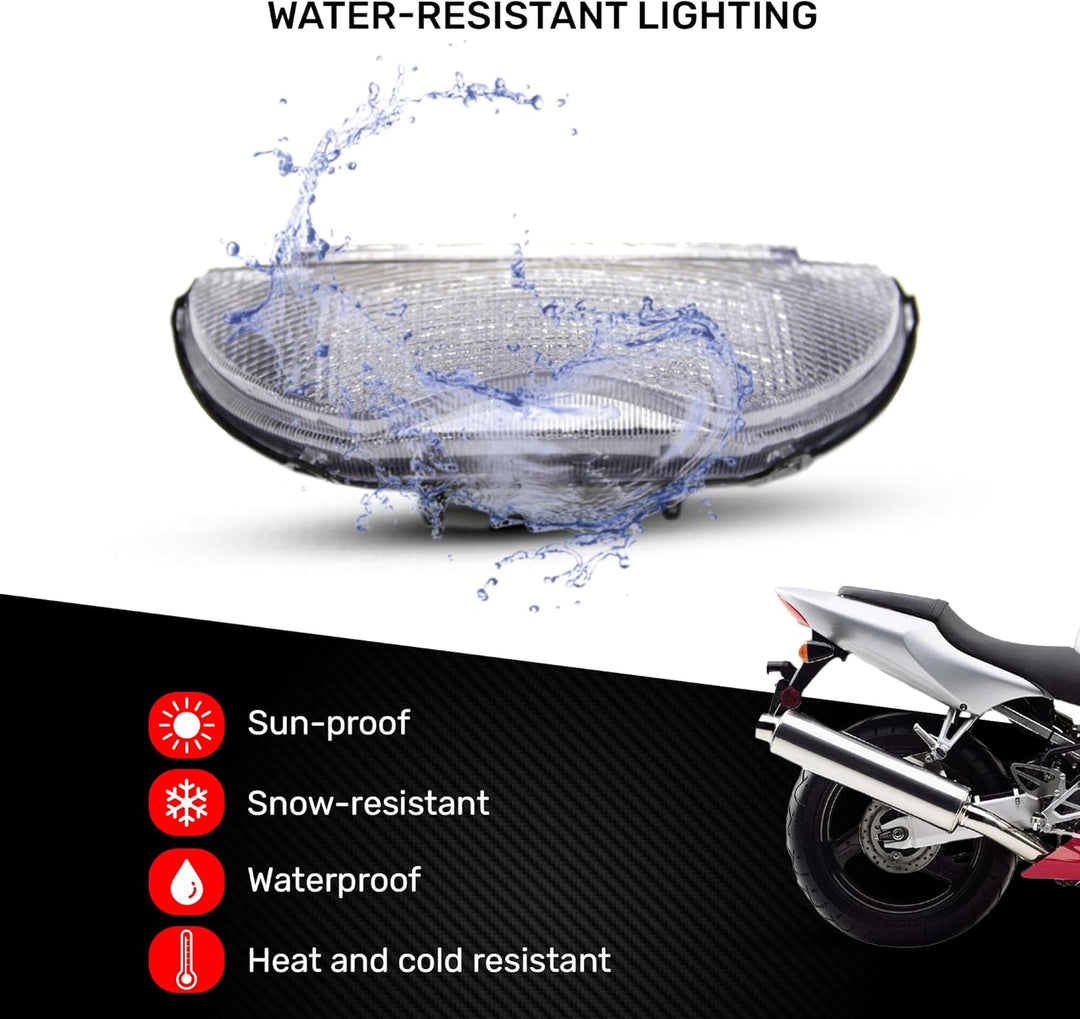 avdb-moto LED-Bremslicht mit integriertem Blinker kompatibel mit Honda Cbr 600, F, F4, FI, 1999/2006