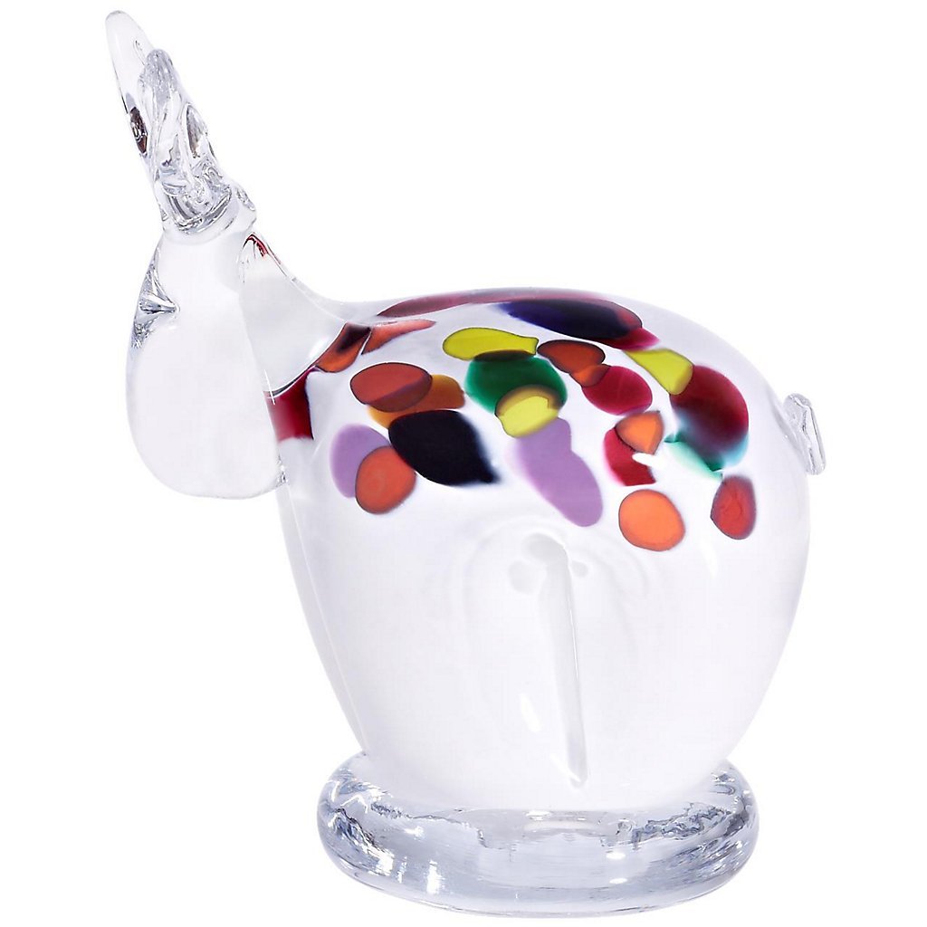 CRISTALICA Glasfigur Elch weiss 12cm