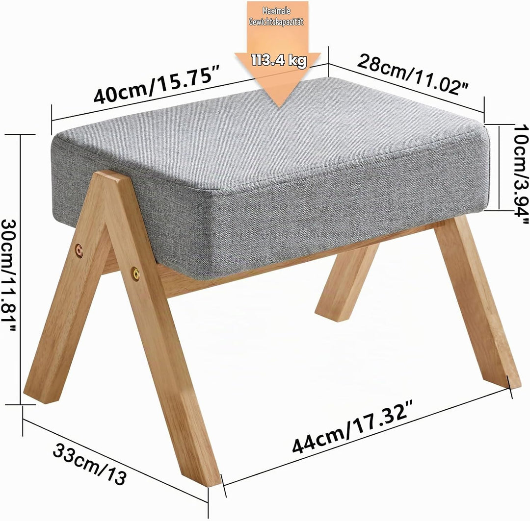 YMYNY Fusshocker, Ottoman klein, Schuhe Wechselhocker, Hilfsfusshocker, Typ A Moderner Stabiler Holz