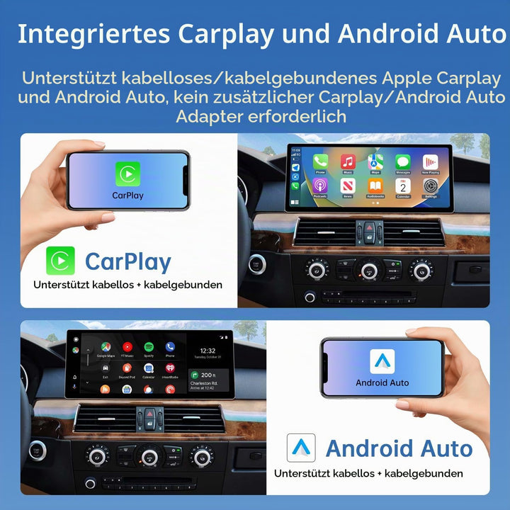 Road Top 12,3 Zoll Ultraschmaler Autoradio Carplay für BMW 5er CIC | für BMW 5er E60/E61 mit CIC (20