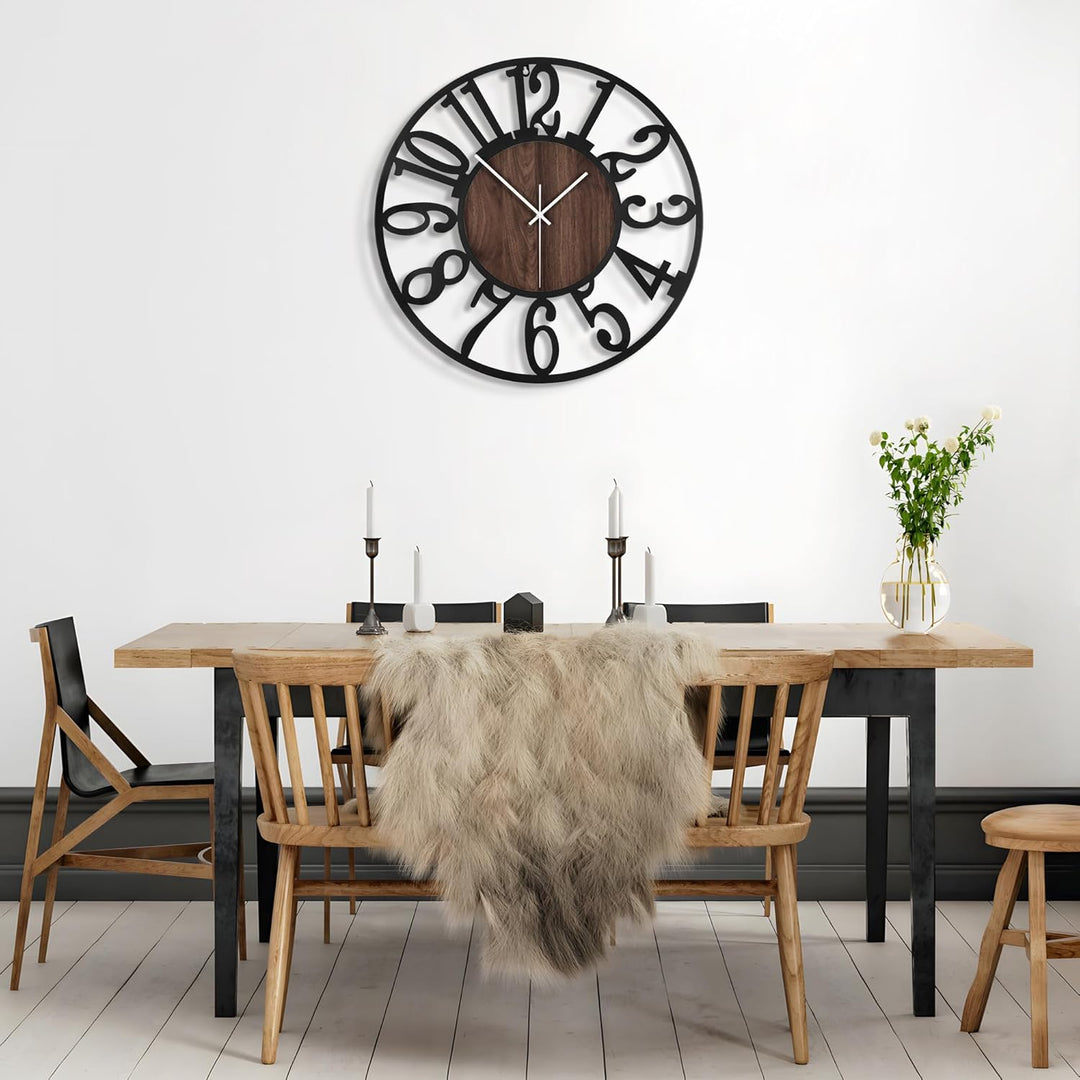 Grosse Wanduhr Tickgeräusche, 40CM/16 Zoll Lautlos, Geräuschlose, Batteriebetrieben, Modern, Übergro