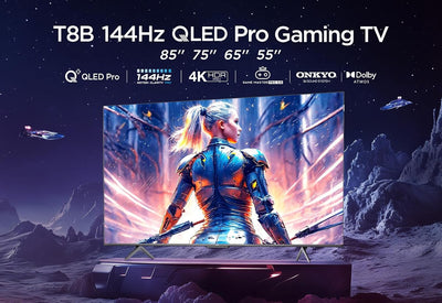 TCL 65T8B 65-Zoll QLED Pro 144Hz Onkyo Gaming Fernseher, 4K UHD, HDR Pro, Google TV (Dolby Vision IQ