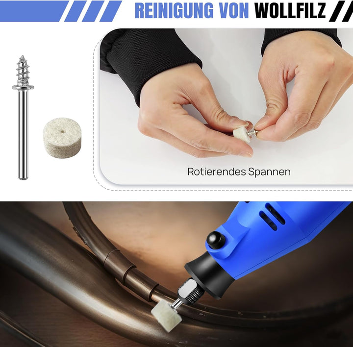 252 teilig Dremel Schleifer Schleifgerät Schleifmaschine 135W 230V Dremel 10000-32000 RPM 6 Geschwin