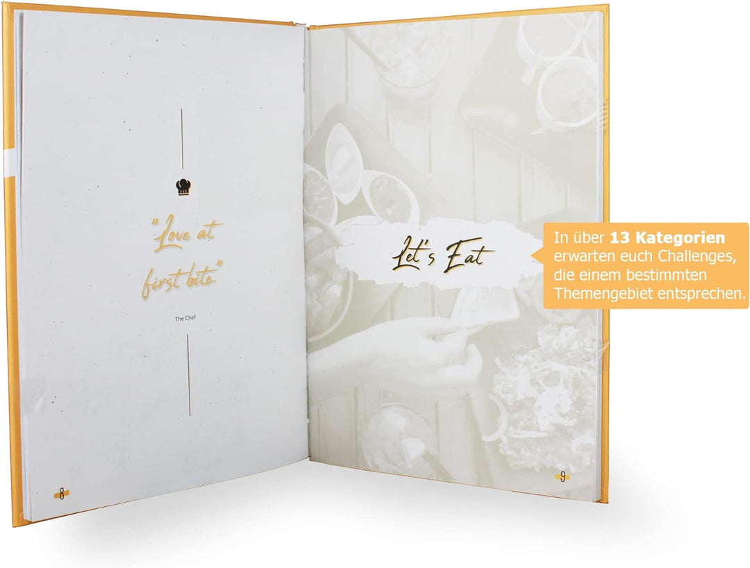 Die Challenge® Erlebnisbuch mit 40+ Abenteuern und Dates für Paare – Interaktives Fotobuch mit Rubbe