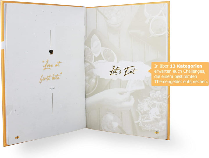Die Challenge® Erlebnisbuch mit 40+ Abenteuern und Dates für Paare – Interaktives Fotobuch mit Rubbe