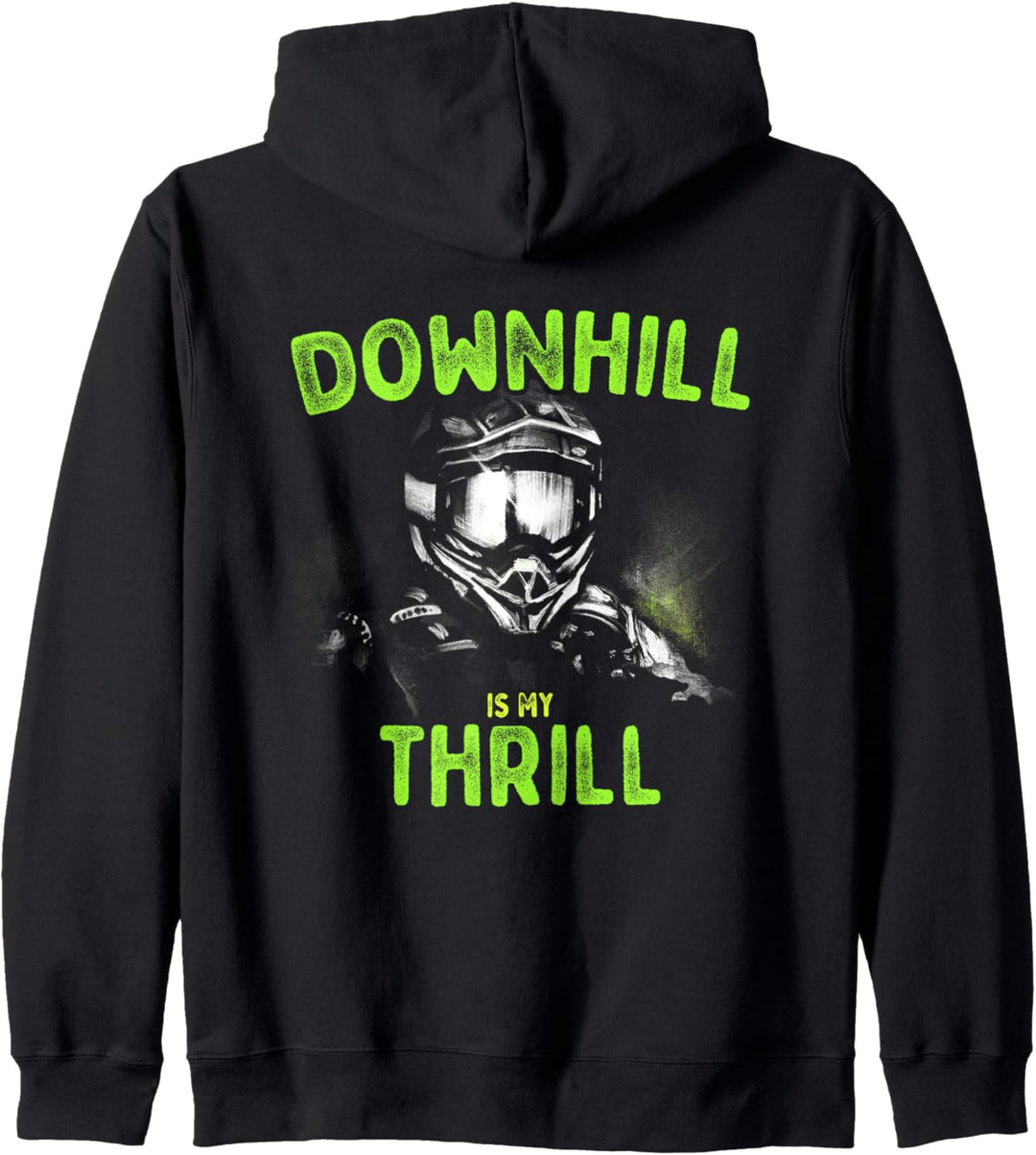 Downhill is my Thrill - Mountainbiker mit Crossbrille Kapuzenjacke
