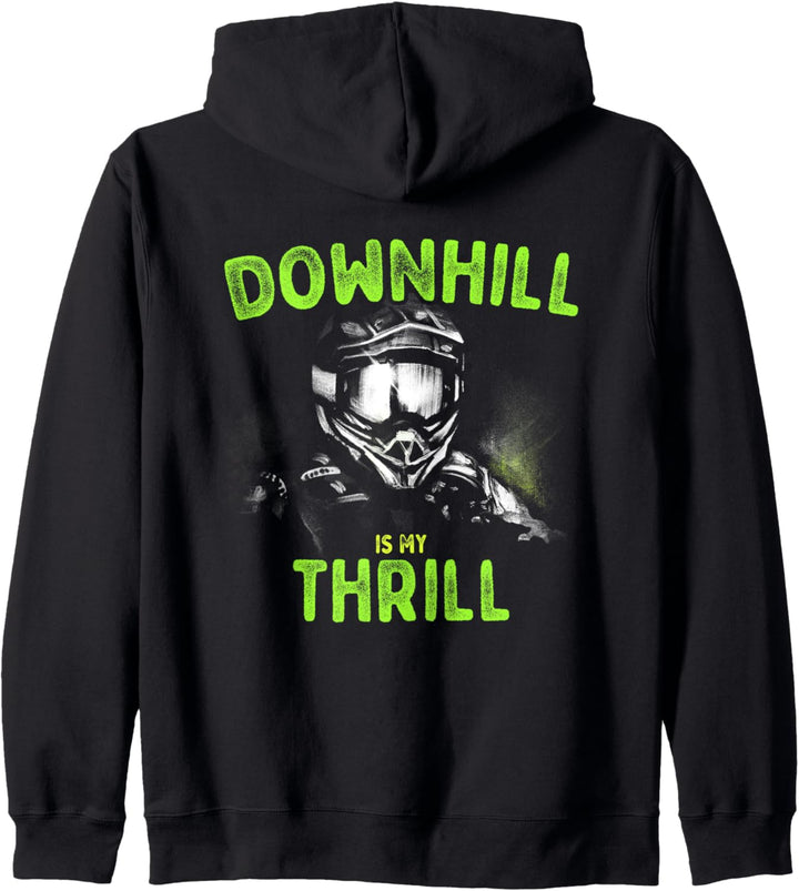 Downhill is my Thrill - Mountainbiker mit Crossbrille Kapuzenjacke