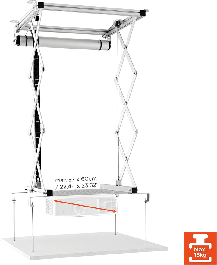 celexon Beamer-Deckenlift PL1000 Plus - ausfahrbar bis 90cm - bis 25kg - max. Masse 57cm x 60cm - au
