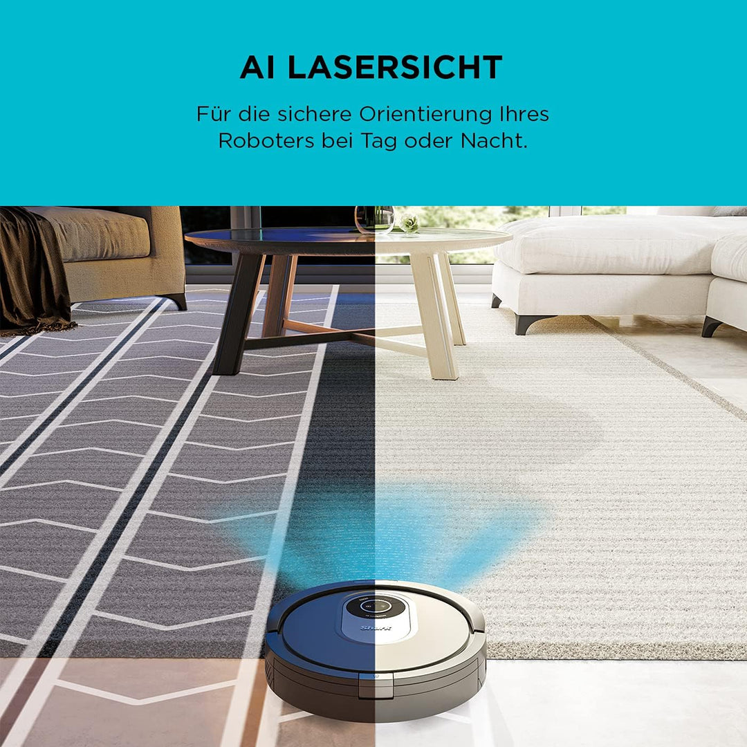 Shark AI Saugroboter, Staubsauger-Roboter mit Anti Hair Wrap,Teppich und Hartboden, Roboterstaubsaug