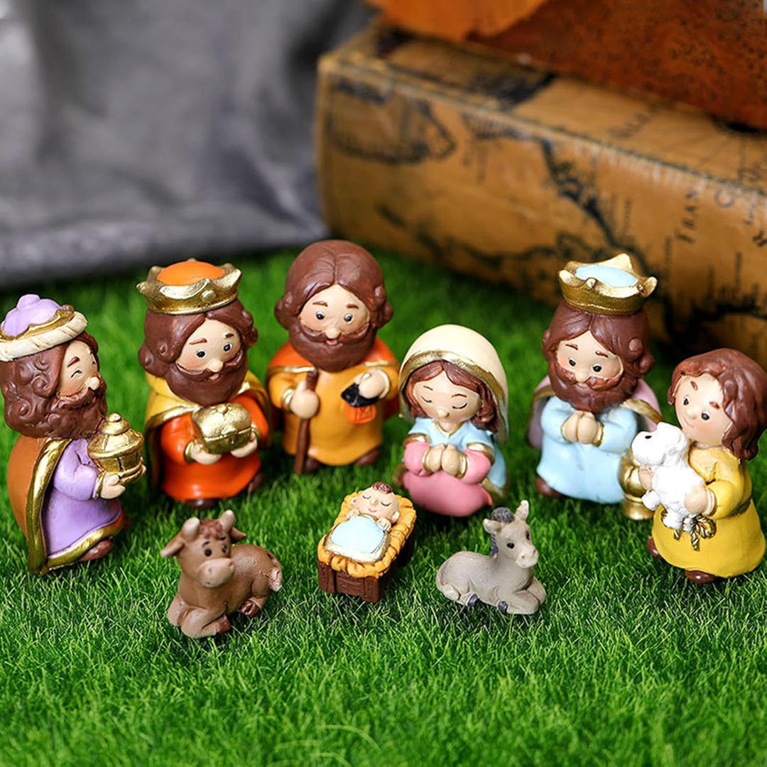 Mineatig Krippensets Für Weihnachten, Krippenfiguren Set, Harz Weihnachtsfiguren, Krippenset, Harz K