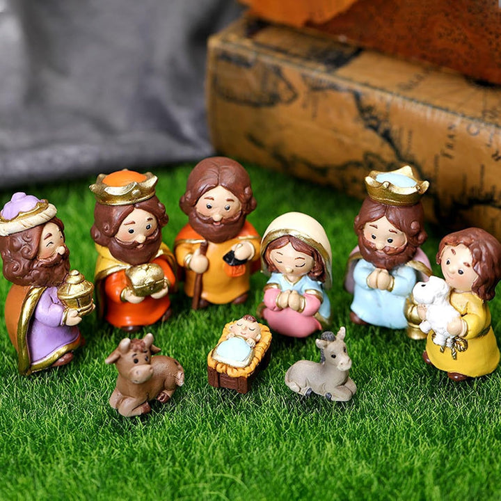 Mineatig Krippensets Für Weihnachten, Krippenfiguren Set, Harz Weihnachtsfiguren, Krippenset, Harz K