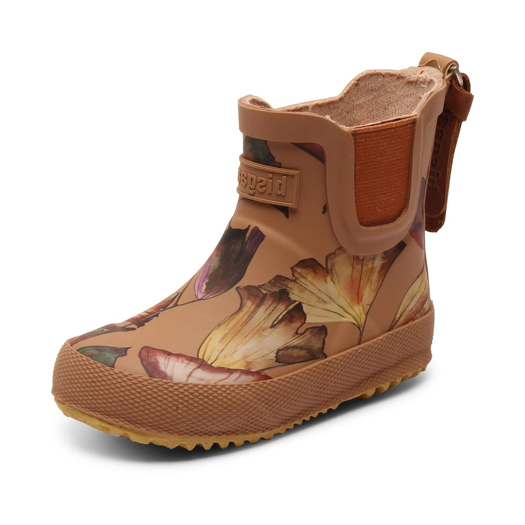 Bisgaard Unisex Kinder Baby Rubber Rain Boot 20 EU Camel Flowers, 20 EU Camel Flowers