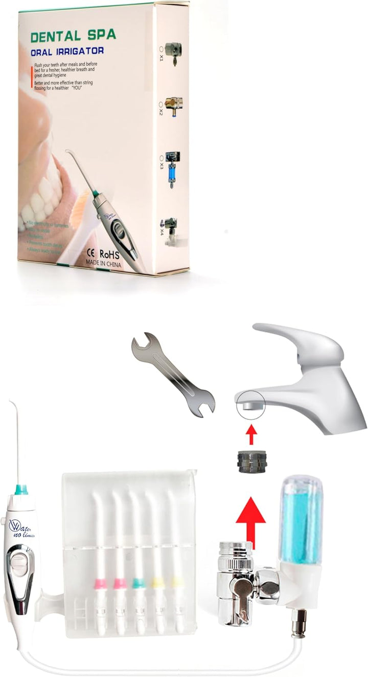 WATER NO LIMITS | Professioneller Dentalreiniger ohne Batterien oder Strom | Munddusche, die den Was