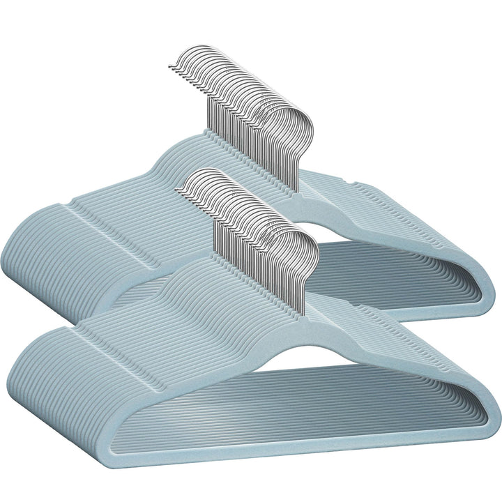 TechZoo 50 Premium Kinder Samt-Kleiderbügel – 35,6 cm rutschfeste ultradünne platzsparende Kleiderbü