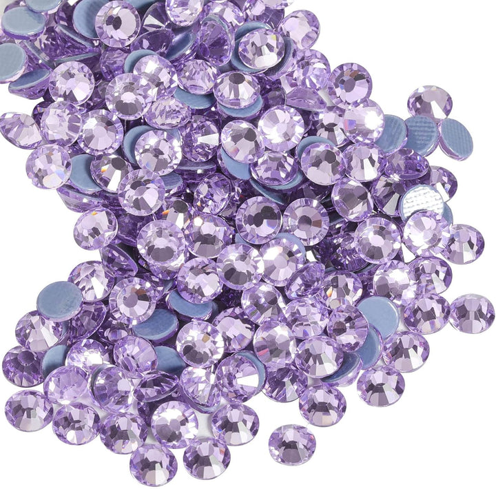 Beadsland Hotfix Strasssteine, 1440 Stück Flache Lila Rückseite Kristall Strasssteine zum Basteln Kl