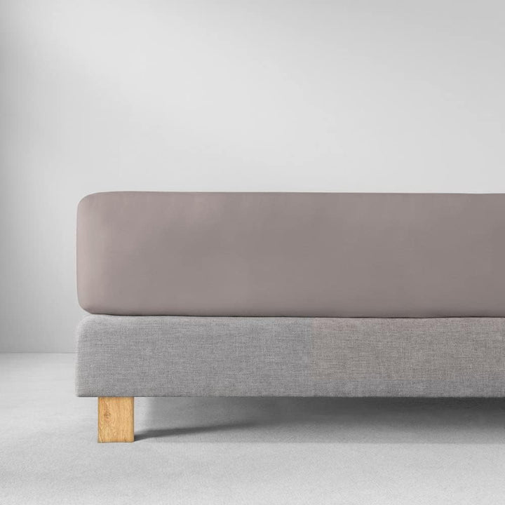 ESTELLA Spannbetttuch Natürlich Kiesel | 100x200 cm | Bio & GOTS Zertifiziert | passend für Matratze
