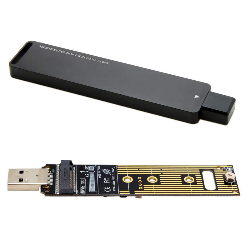 CY USB 3.0 auf NVME M-Key M.2 NGFF SSD Externer PCBA Konveter-Adapter mit Flash Disk Gehäuse, Schwar