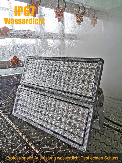 LED Strahler Flutlichter LED 200W 20000lm Superhell Strahler Aussen 6500K Aussenstrahler IP67 Wasser