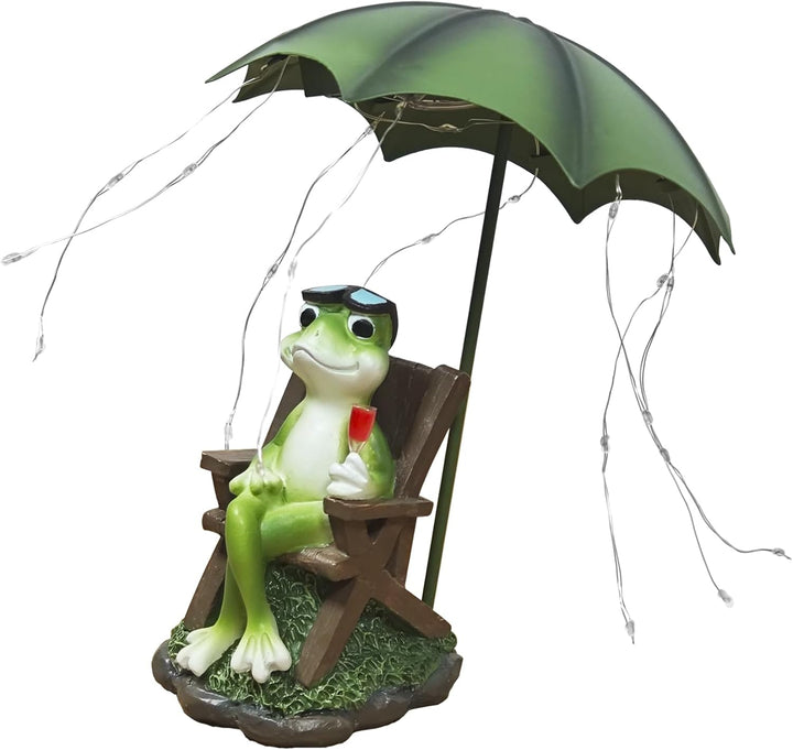 Solar Frosch Statuen Outdoor Garten Dekoration - Lustig Frösche In Den Hof Figuren Ornament mit Sola