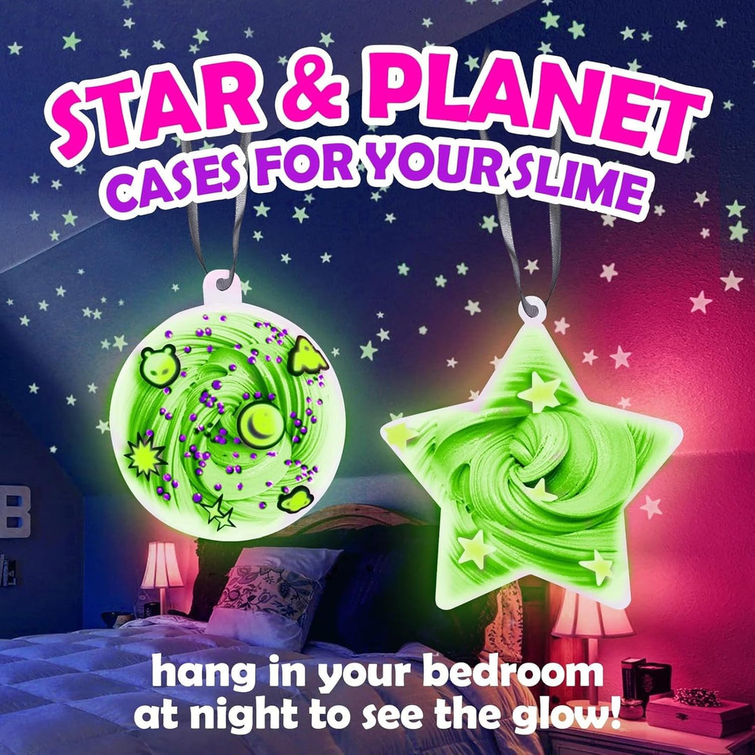 Original Stationery Galaxy Slime Kit mit Glow in The Dark Kleber und Sternen- Glitter & Galactic ! D