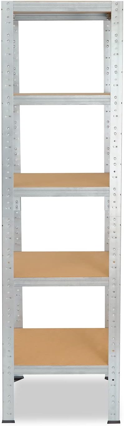 shelfplaza® 155x45x45cm Home Schwerlastregal verzinkt/Metallregal mit 5 Böden/Kellerregal Metall, Ga