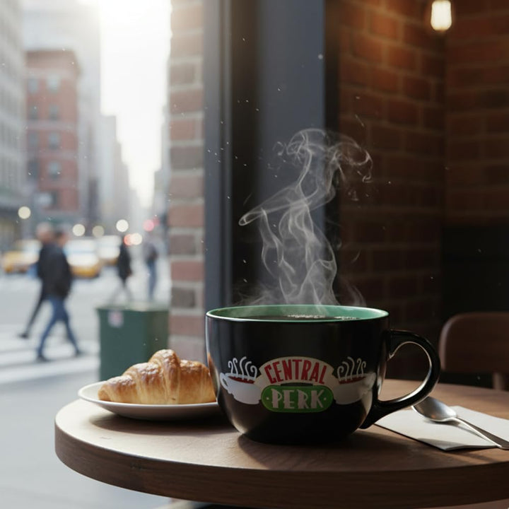 Silver Buffalo Friends Central Perk Keramiktasse übergross für Kaffee, Suppe, 680 ml Friends Central