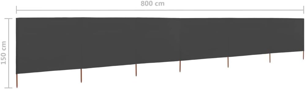 Myheimly Windschutzgewebe,Windschutz Sichtschutz Balkon,Sichtschutzzaun Anthrazit,800 x 120 cm 800 x