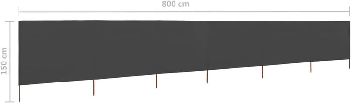Myheimly Windschutzgewebe,Windschutz Sichtschutz Balkon,Sichtschutzzaun Anthrazit,800 x 120 cm 800 x