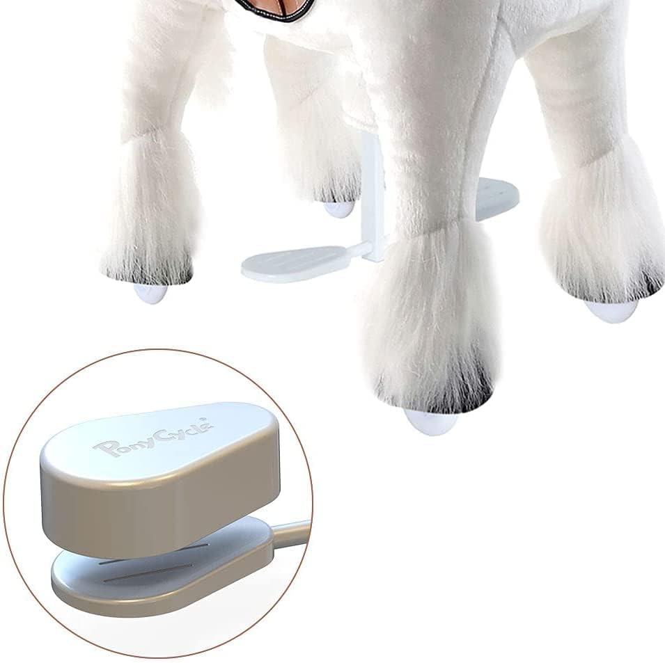 PonyCycle Offizielle Pedalauflage für Modell U Grösse 5 Einhorn, Zebra und Schwarz Pferd, Kunststoff