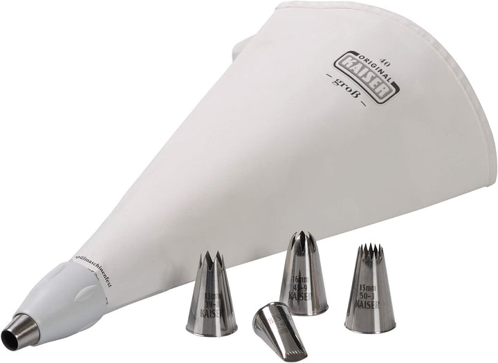 Original Kaiser La Forme Plus Spritzbeutel Set 7-teilig, Weiss/Silber, 1 - Pack & Inspiration Mini S