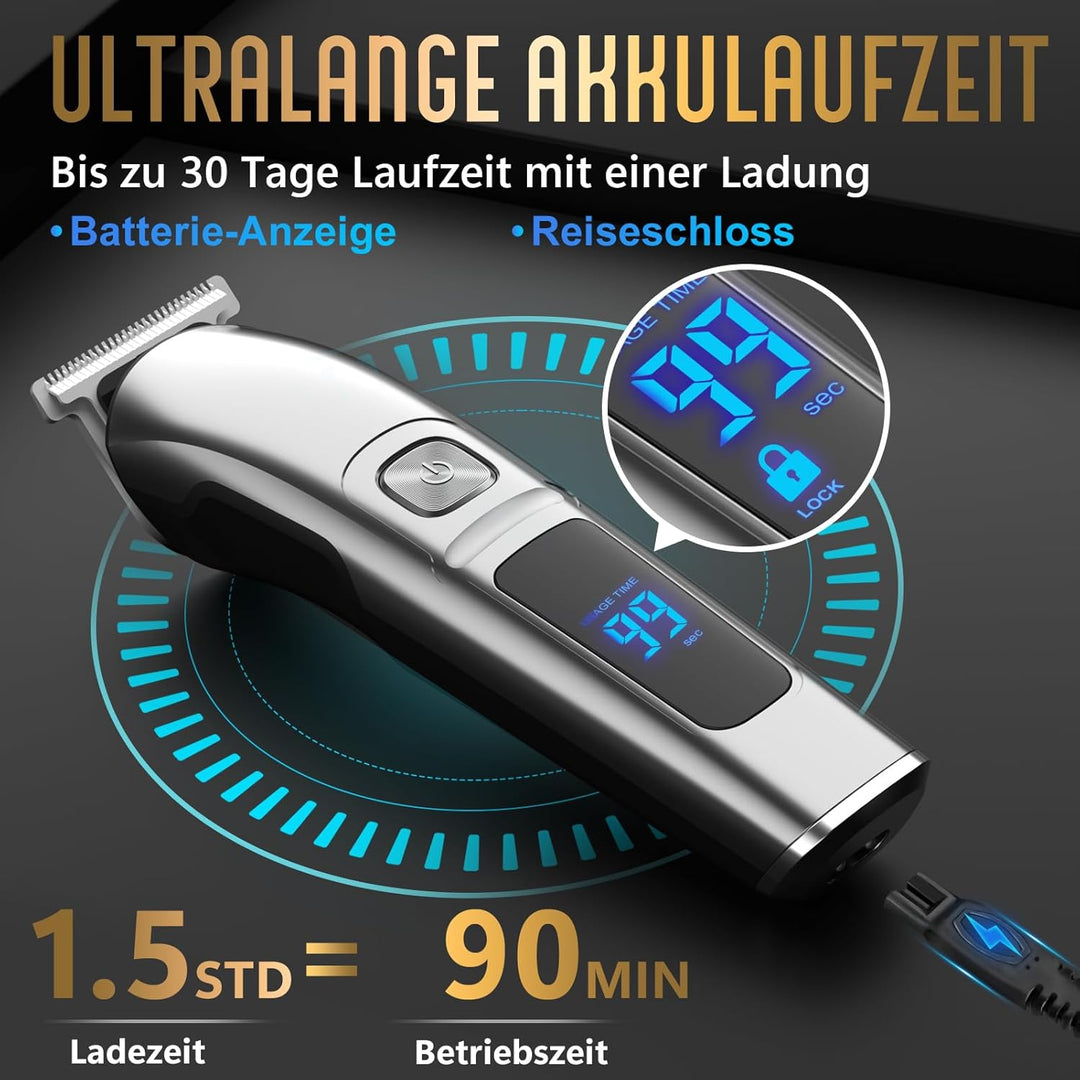 Ufree Barttrimmer Herren, All-in-1 Bartschneider Herren Haarschneidemaschinen für Nase, Körper, Gesi