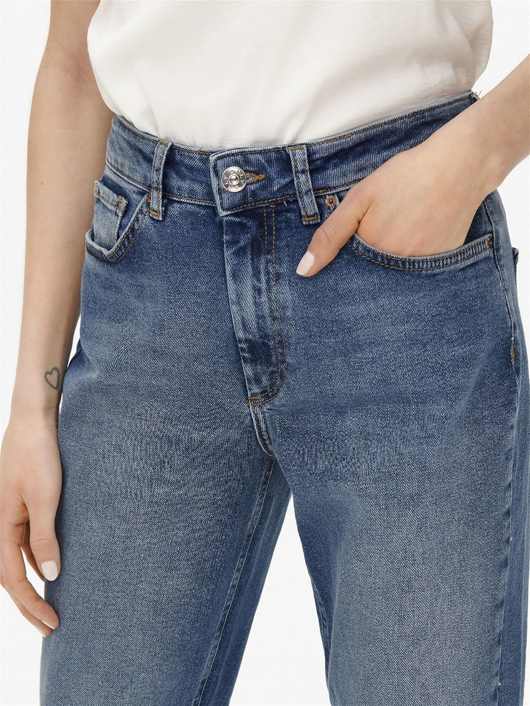 ONLY Womens Dark Blue Denim Jeans Stretch