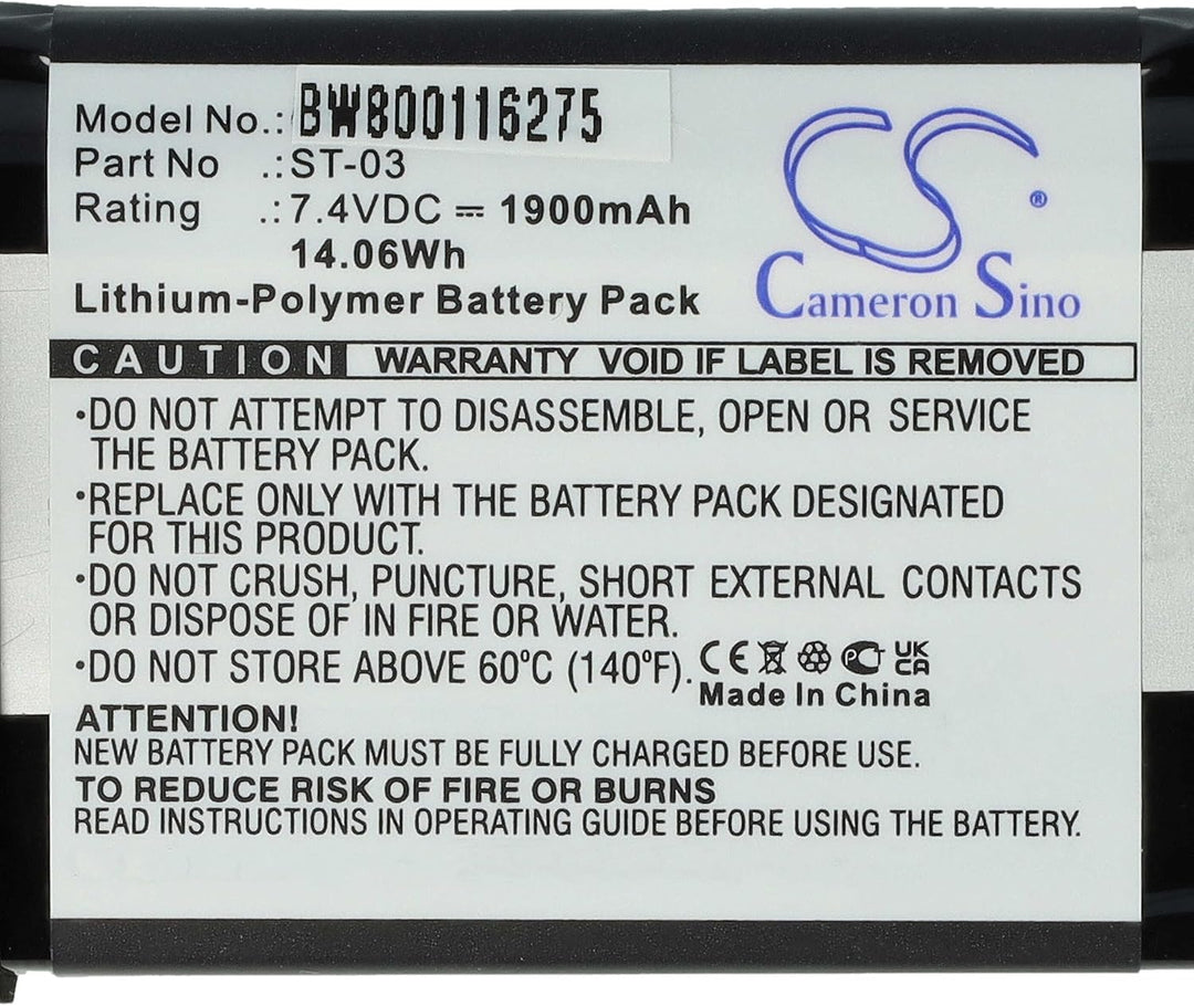 vhbw Akku kompatibel mit Sony SRS-X33 Lautsprecher Boxen Speaker (1900 mAh, 7,4 V, Li-Polymer)