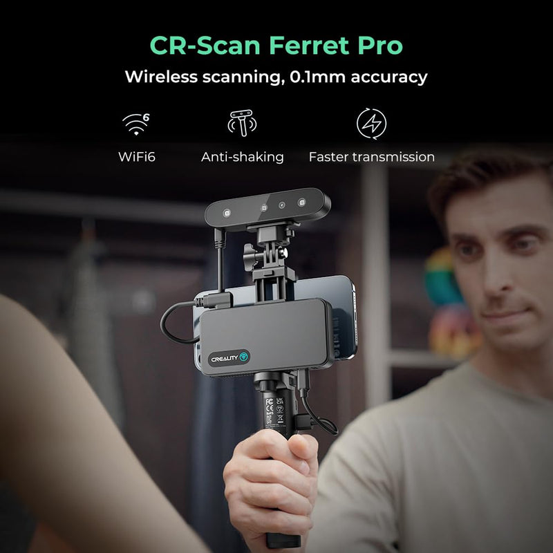 Creality 3D-Scanner CR-Scan Ferret Pro für 3D-Druck, Upgrade-Handscanner mit kabellosem Scannen, Ant