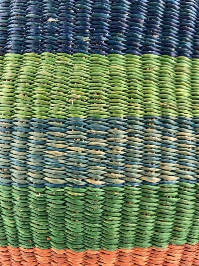 Bolga Korb Afrika - XXL - Das Original aus Ghana - Bunt - Fair Trade - Rund - Viele Farben - Afrikan