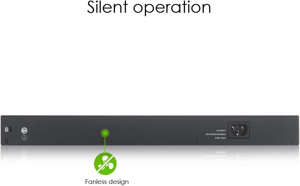 Zyxel Gigabit Ethernet Smart-Managed Switch mit 24 Ports, vier 10G SFP+ Slots und Hybrid Cloud-Modus