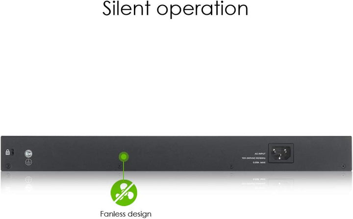 Zyxel Gigabit Ethernet Smart-Managed Switch mit 24 Ports, vier 10G SFP+ Slots und Hybrid Cloud-Modus