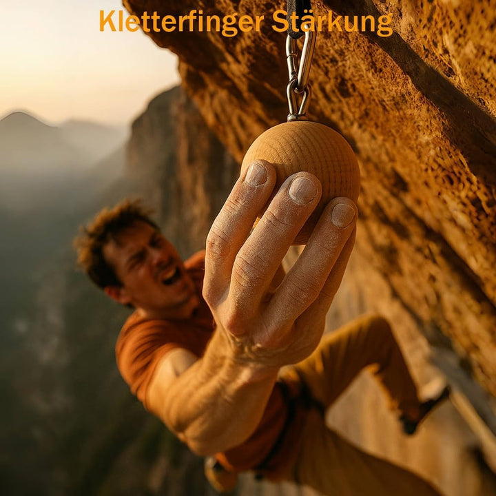 Griffbälle für Klimmzüge，Holz Klimmzugbälle，Trainingsset mit Klettergriffen，Armkrafttrainer，Griffkra